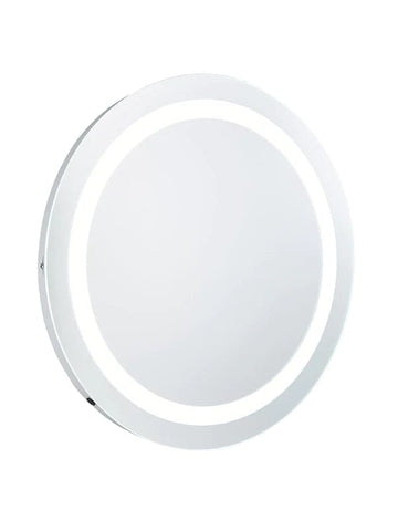 Gem LED Circular Bathroom Mirror Wall Light - Silver