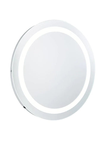Gem LED Circular Bathroom Mirror Wall Light - Silver - SE Home