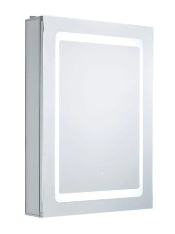 Lomax LED Bathroom 1 Door Mirror Cabinet Wall Light - Silver - SE Home