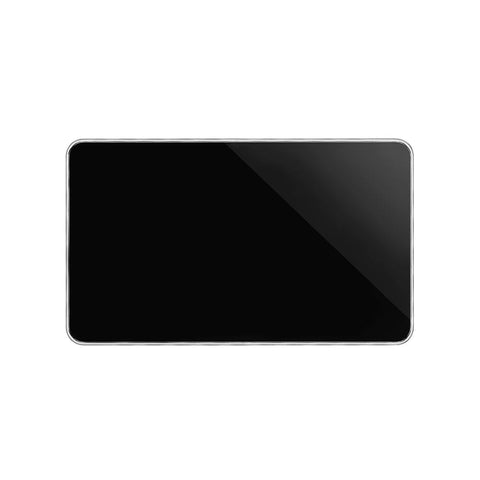 Screwless Fusion Black Nickel Plate with Chrome Edge Double Blank Plates - SE Home