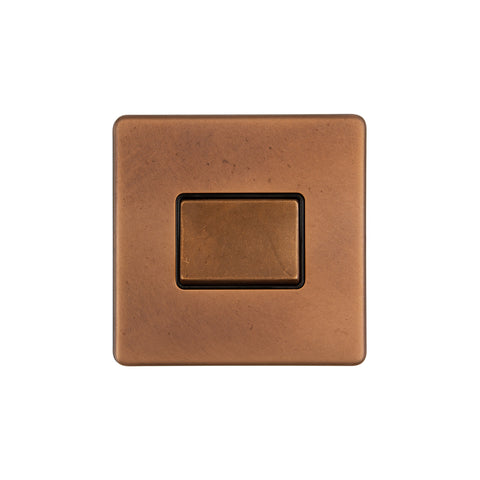 Screwless Antique Copper 3-Pole Extractor Fan Isolator Switch - SE Home