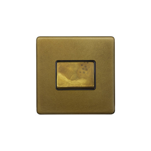 Screwless Old Brass 3-Pole Extractor Fan Isolator Switch - SE Home