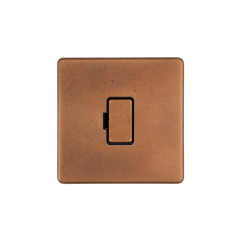 Screwless Antique Copper 13A Double Pole Unswitched Fused Connection Unit (FCU) - SE Home