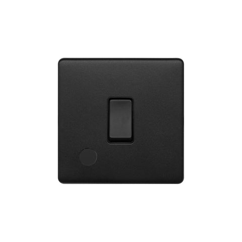 Screwless Matt Black 20A 1 Gang DP Switch Flex Outlet  