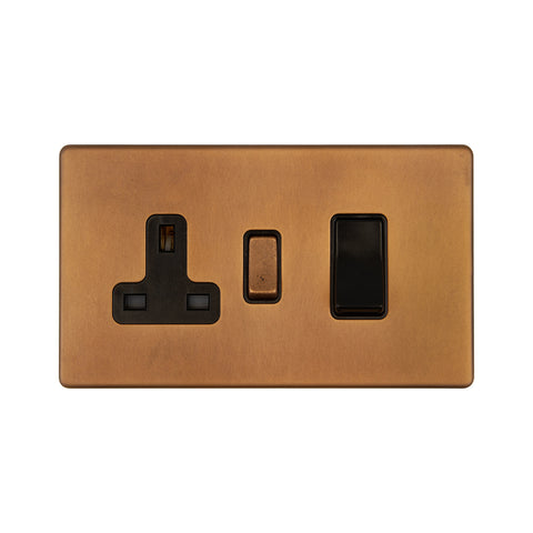 Screwless Antique Copper Screwless 45A Cooker control - SE Home