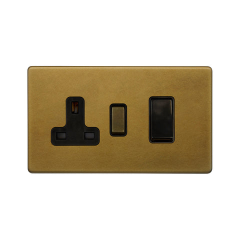 Screwless Old Brass Screwless 45A Cooker control - SE Home