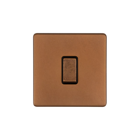 Screwless Antique Copper 10A 1 Gang 2 Way Light Switch - SE Home