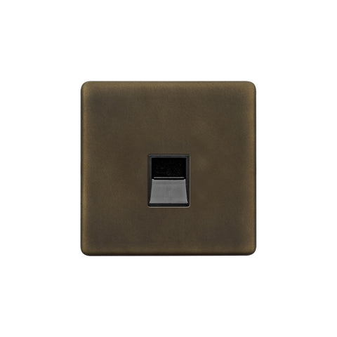 Screwless Vintage Brass 1 Gang Telephone Master Socket,BT - SE Home