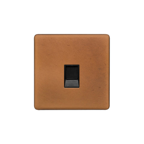 Screwless Antique Copper 1 Gang Data Socket RJ45 Ethernet Cat5/Cat6 - SE Home