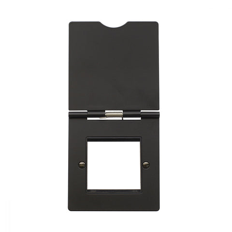 Screwless Matt Black 2 x25mm EM-Euro Module Floor Plate - SE Home