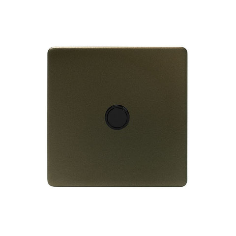 Screwless Bronze and Brushed Brass - Black Trim Screwless Fusion Bronze & Brushed Brass 20A Flex Outlet