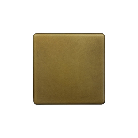 Screwless Old Brass metal Single Blanking Plate