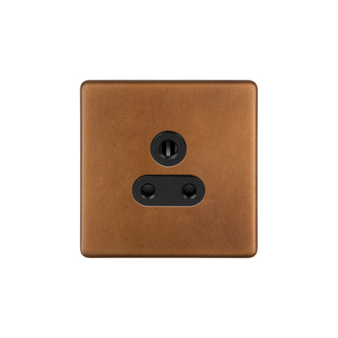 Screwless Antique Copper Screwless 5 Amp Socket Unswitched - SE Home