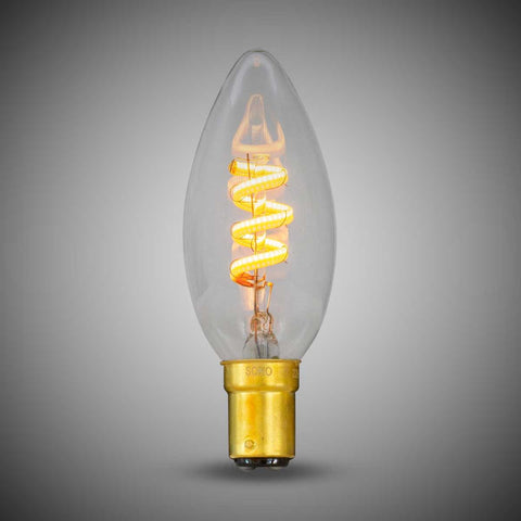 3W CANDLE C35 Dim to warm B15 Clear LED Bulb - SE Home