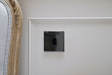 Screwless Raised - Black Nickel 10A 1 Gang 2 Way Light Switch - Black Trim