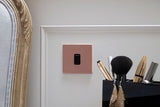 Screwless Raised - Brushed Copper 10A 1 Gang 2 Way Light Switch - Black Trim - SE Home