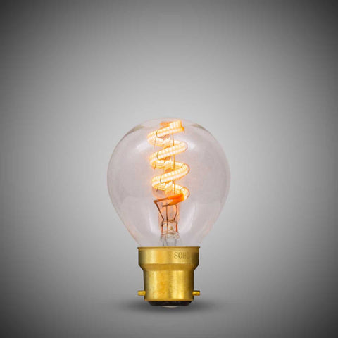 3W Golfball G45 Dim to warm B22 Clear LED Bulb - SE Home