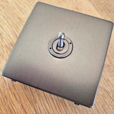 Screwless Plate Matt Bronze 1 Gang Blank Plate