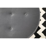 Manhattan Black Velvet Footstool