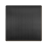 Screwless Plate Matt Bronze 1 Gang Blank Plate - SE Home