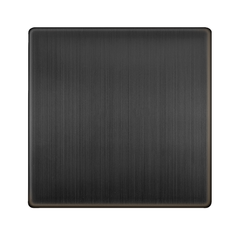 Screwless Plate Matt Bronze 1 Gang Blank Plate - SE Home