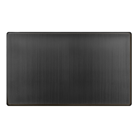 Screwless Plate Matt Bronze 2 Gang Blank Plate - SE Home
