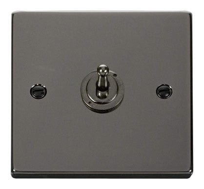 Black Nickel 1 Gang Intermediate 10AX Toggle Light Switch - SE Home
