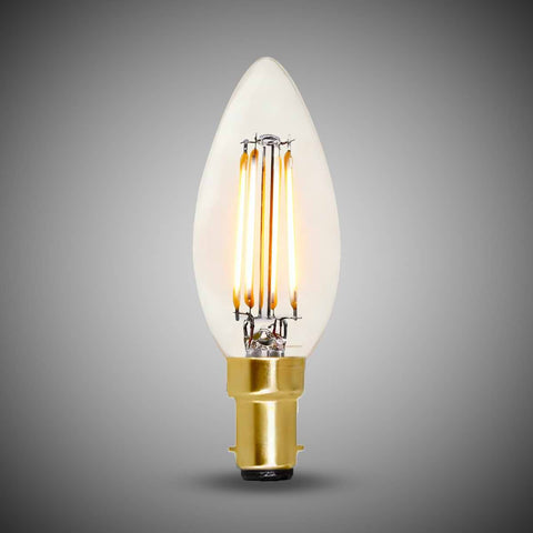 4W B15 C35 Candle Light Bulb 2700K Standard Straight Filament High CRI Dimmable