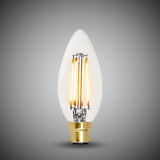 4W B22 C35 Candle Light Bulb 2700K Standard Straight Filament High CRI Dimmable