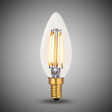 4W E14 C35 Candle Light Bulb 2700K Standard Straight Filament High CRI Dimmable