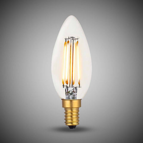 4W E14 C35 Candle Light Bulb 2700K Standard Straight Filament High CRI Dimmable