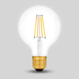 7W E27 G125 Light Bulb 2700K Standard Straight Filament High CRI Dimmable