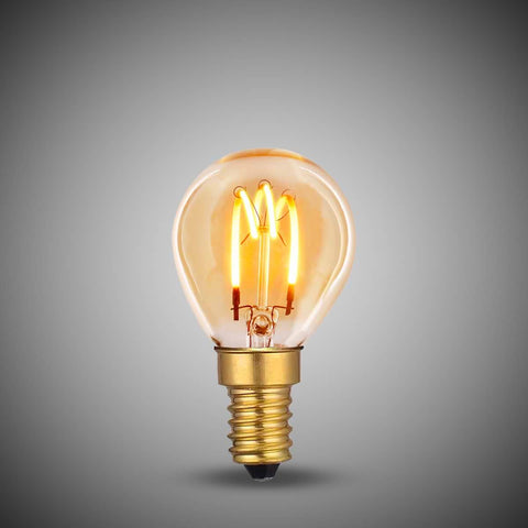 3W E14 P45 Golfball Light Bulb 1800K Vintage Filament High CRI Dimmable