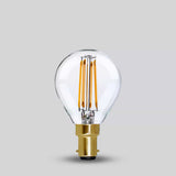 4W B15 P45 Golfball Light Bulb 2700K Standard Straight Filament High CRI Dimmable