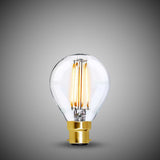 4W B22 G45 Golfball Light Bulb 2700K Standard Straight Filament High CRI Dimmable