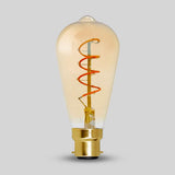 4W B22 ST64 Teardrop Light Bulb 1800K Vintage Filament High CRI Dimmable