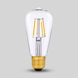 7W E27 ST64 Light Bulb 2700K Standard Straight Teardrop Filament High CRI Dimmable