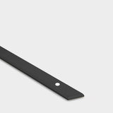 Hexagonal Brass Cupboard Bar Handle With Back Plate - Black - Hole Centre 632mm - SE Home