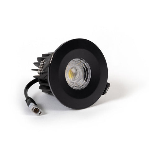 Matt Black CCT Fire Rated LED Dimmable 10W IP65 Downlight