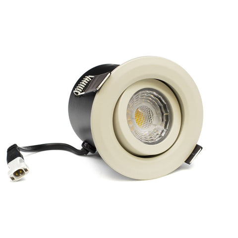Cream Tiltable Adjustable 4K Fire Rated LED 6W IP44 Dimmable Downlight - SE Home
