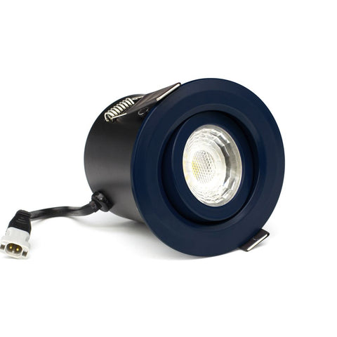 Navy Blue Tiltable Adjustable 4K Fire Rated LED 6W IP44 Dimmable Downlight - SE Home