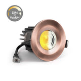 Antique Copper CCT Dim To Warm Fire Rated LED Dimmable 10W IP65 Downlight - SE Home