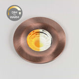 Antique Copper CCT Dim To Warm Fire Rated LED Dimmable 10W IP65 Downlight - SE Home