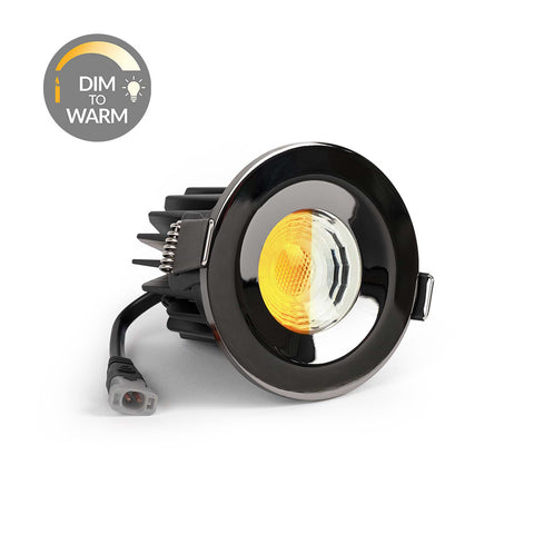 Black Nickel CCT Dim To Warm Fire Rated LED Dimmable 10W IP65 Downlight - SE Home