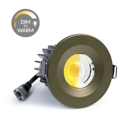 Bronze CCT Dim To Warm Fire Rated LED Dimmable 10W IP65 Downlight - SE Home