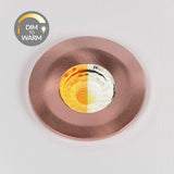 Brushed Copper CCT Dim To Warm Fire Rated LED Dimmable 10W IP65 Downlight - SE Home
