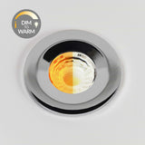 Polished Chrome CCT Dim To Warm Fire Rated LED Dimmable 10W IP65 Downlight - SE Home
