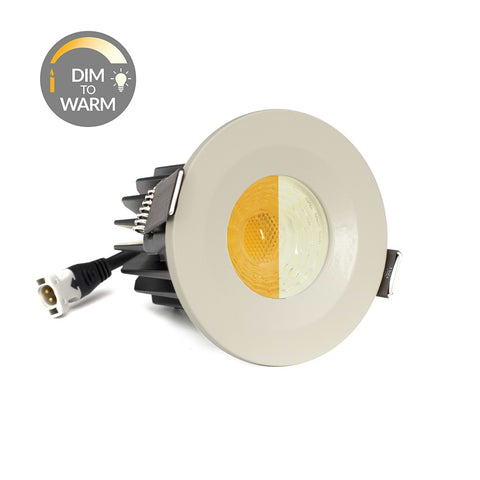 Cream CCT Dim To Warm Fire Rated LED Dimmable 10W IP65 Downlight - SE Home