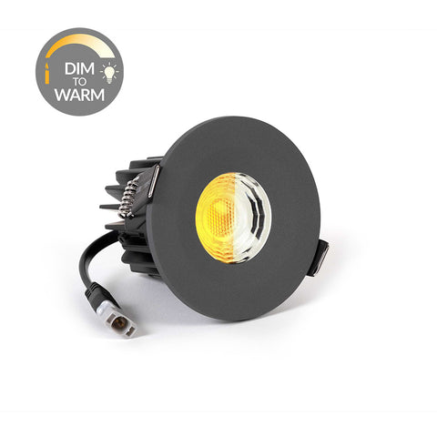 Graphite Grey CCT Dim To Warm Fire Rated LED Dimmable 10W IP65 Downlight - SE Home