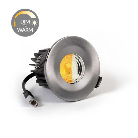 Pewter CCT Dim To Warm Fire Rated LED Dimmable 10W IP65 Downlight - SE Home